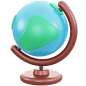 Earth Globe - 24款教育3D图标素材下载 Education 3D icon pack .blender .figma