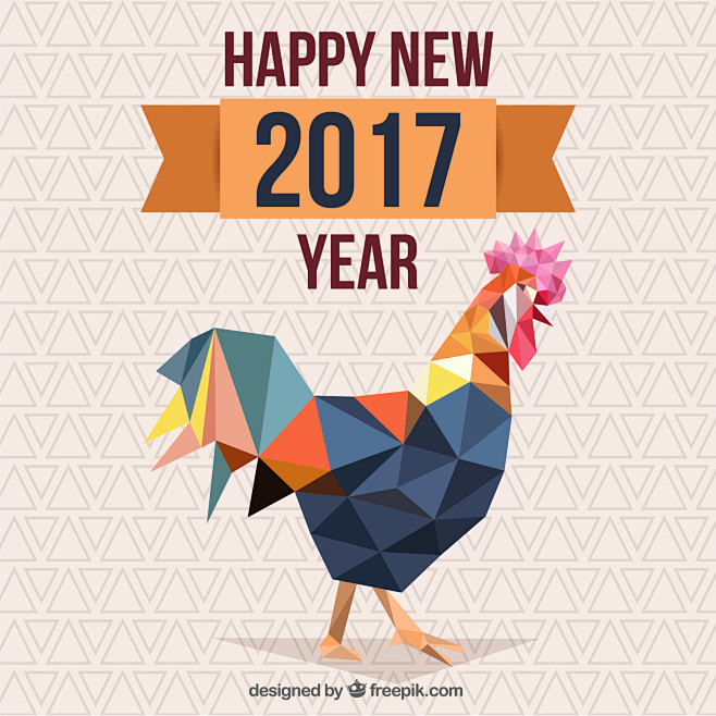 矢量可下载 2017鸡年 传统图案 新年...
