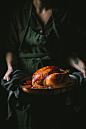 Roast Chicken with Persimmons