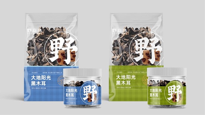野森林木耳干货食品包装袋设计_四喜包装设...