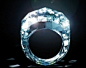 [#世界首枚全钻戒指#] Shawish Jewellery珠宝公司在展览上推出的世界首枚全钻戒指售价高达4亿元 枚戒指总重达150克拉