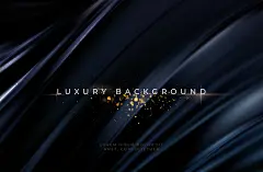 黑金背景 | 图源免费EPS |黑色丝绸流动波豪华时尚背景。用于演示、手册、小册子、海报的背景。矢量插图