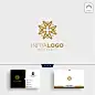 LOGO标志设计棕色抽象创意图形
