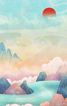 素材8网采集到免费H5竖图背景
