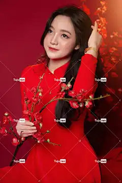 女孩 美丽的花朵 花壁纸 花 自然 越南姑娘 花卉背景 农历新年