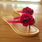夏季女式花朵人字拖波西米亚风格田园休闲沙滩拖鞋