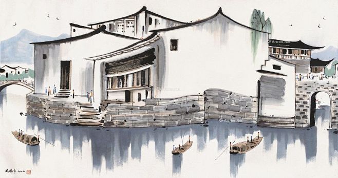 江南水乡吴冠中 #经典#