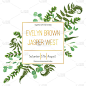 Wedding floral invitation, invite card. Vector wat
