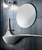 意大利设计师Ludovico Lombardi设计的优雅洗手盆组合：Wing Sink