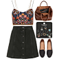 A fashion look from May 2015 featuring Topshop, black skirt and loafer shoes. Browse and shop related looks.