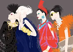 【图】简单线条轻松勾勒时装名媛！纽约插画师Don Oehl女性绘画作品欣赏，涂鸦式艺术玩转时尚圈！_第11页_插画_海报时尚网