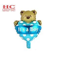 热销！新款可爱迷你小熊 铝膜气球 生日铝箔气球 七夕情人气球