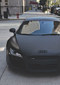 I have this weird obsession with MATTE BLACK :0 I love this car ---- matte black Audi