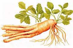 人参医学健康插画