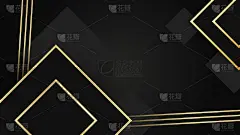 豪华金色和黑色背景，抽象装饰，金色图案，线条梯度，矢量插图。深灰色，金线盖模板，几何形状，现代最小的