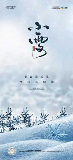 【佳图网】 海报 地产 二十四节气 小雪 雪花 简约 大气