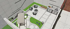 现代极简花园庭院景观SU模型下载【ID:1129360702】