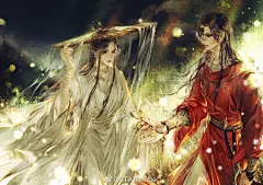 #天官赐福漫画##天官赐福##花怜#
神仙情侣~
天官赐福  百无禁忌！
哥哥，成亲吧！
画师@STARember ​​​​