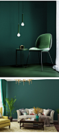 美式复古墨绿色素色纯色墙纸北欧风格现代绿色壁纸卧室背景墙家用-tmall.com天猫