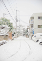 雪 建筑 街道