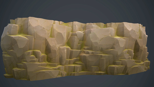 Stylized Rock Cliff,...