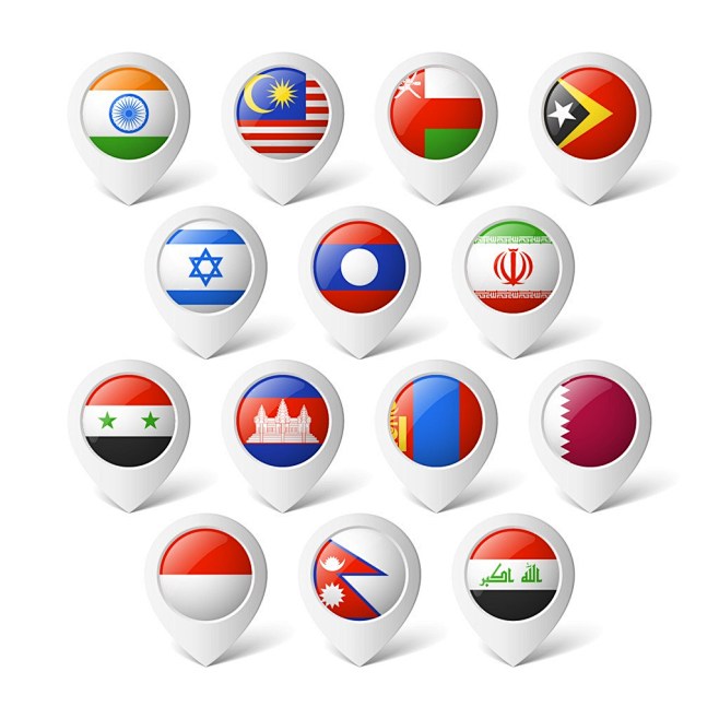 世界国家图标国徽