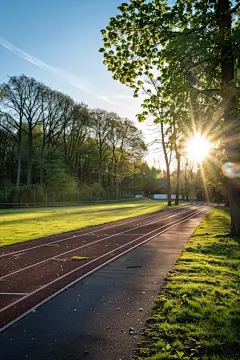 生态公园步道高清摄影图