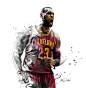 Lebron James : My illustration of Lebron James ,Cleveland Cavaliers.