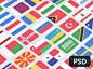 100+ Flat National Flag Icons PSD