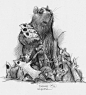 Carter Goodrich 插画 线稿