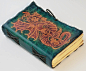 Blue Leather Journal With red dragon by gildbookbinders on deviantART