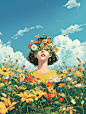 xiaoxiao0125_Beautiful_woman_in_the_sea_of_flowers_enjoying_nat_03acbb00-1a42-40ee-9549-66dd995392fc