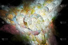 三维抽象分形插画背景创意设计