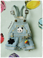 Awesome Blythe Dress Outfit Washed Denim Shorts Overall - Special Edition Panda