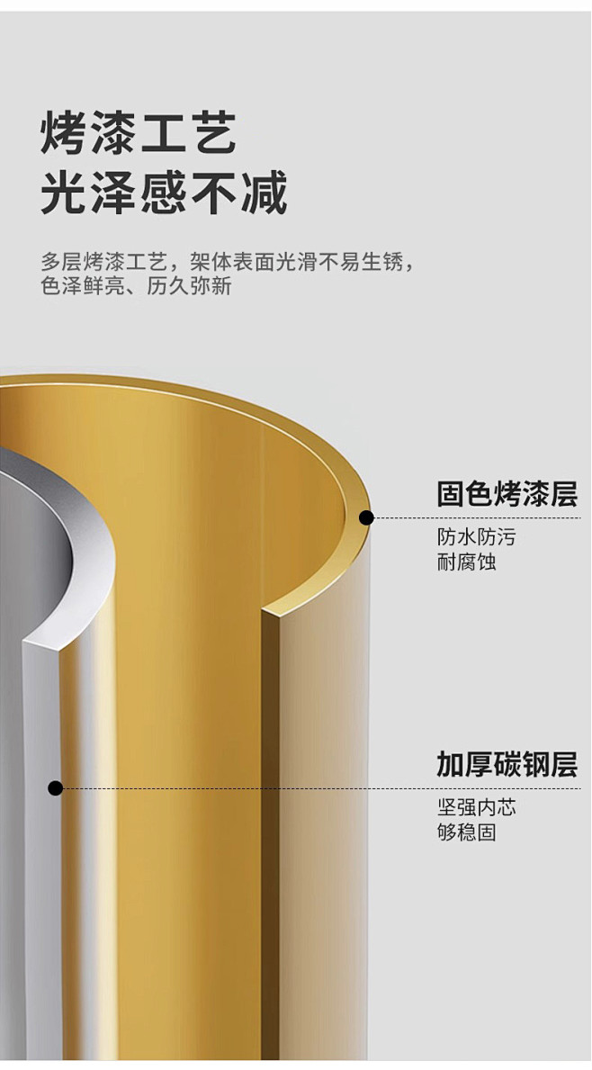 设计款铁艺衣帽架落地挂衣架卧室房间挂衣服...