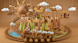 WOOD-LAND : A wooden amusement park was created by using Cinema 4D.