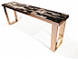 Petrified Wood Console - modern - side tables and accent tables - Hudson Furniture, Inc.
