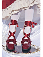 梦中的绑带红舞鞋❗我真的爱～♡ : 绑带半靴·缪斯之吻 另外的丝带绑法，美到窒息   #Lolita鞋  #lo鞋  #神仙鞋子  #鞋控の日常  #小红鞋