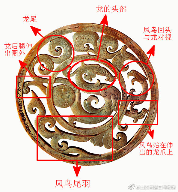 这件透雕龙凤纹重环玉佩可以算是我墓的明星...