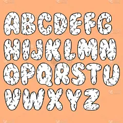 手绘涂鸦有趣的字体。一套素描可爱的字母表。矢量插图杂志，印刷，网络海报，手绘排版等。