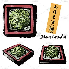 说明材料:Morisoba。日本的饭。丰富多彩的画面。