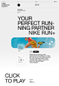 Nike Run+ | App Redesign | Concept : The New Nike Run+ app allows you to see the summary and targets/challenges quite accessible. The dark and kinetic shapes and fonts help the app to stand out from other apps. The pack includes all the assets and prototy