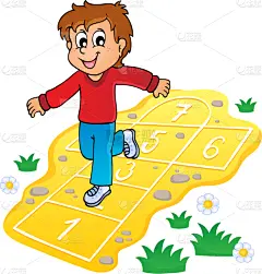 图像,化妆舞会服,儿童,数字8,进行中,男孩,矢量,艺术品,蹦,绘制