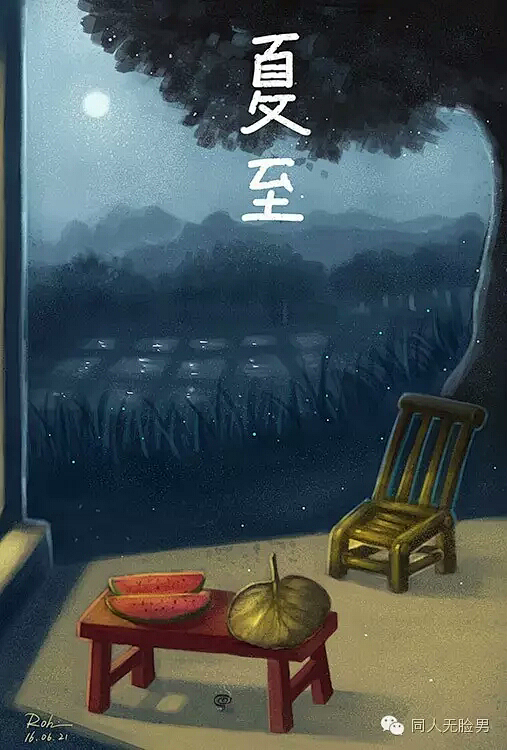 大蒲扇子，轻轻挥着，仿佛能扇走所有夏夜的...