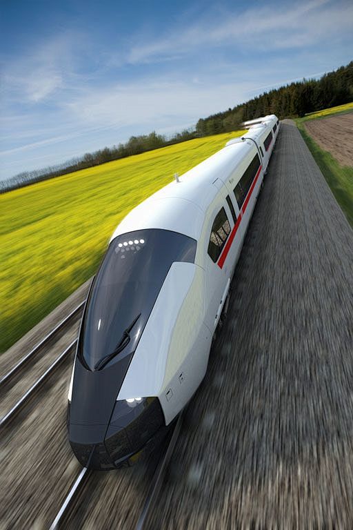 A high speed train c...