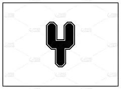 Y字母经典美国，大学风格的字体。统一的黑色字母与黑色外等高线。复古运动的字体。球衣，t恤，篮球，棒球