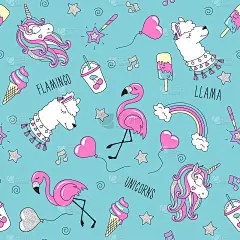 t恤上的羊驼画。今天发短信。设计的孩子。时装插画，现代风格的服装。少女的打印。Сoloring页面。