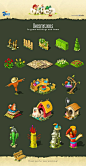 Decorations: In game buildings and items on Behance