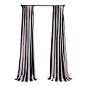 Exclusive Fabrics & Furnishings, LLC - Cabana Black Printed Cotton Curtain - Window dressing needn’t be a formal affair. These awning stripe curtains offer you just the right stroke of color and striking simplicity to compliment your furnishings — fro