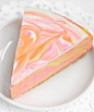 Make your own multicolored marbled citrus cheesecake.